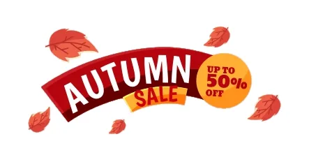 Αυτοκόλλητο βιτρίνας: Autumn Sale με το δικό σου ποσοστό