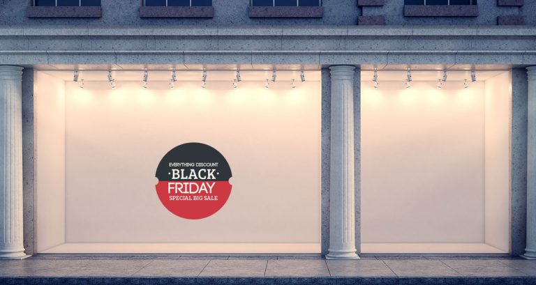 Black Friday - Black Friday Δίχρωμος Κύκλος – Αυτοκόλλητο Βιτρίνας — εικόνα 1 από 5