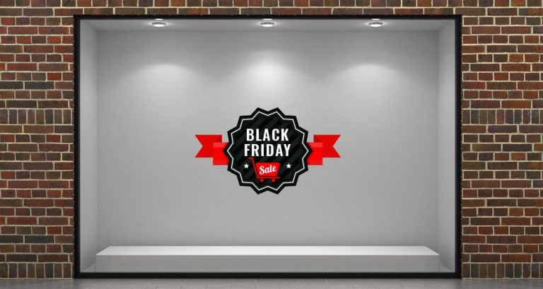 Black Friday - Black Friday Sale ετικέτα με κορδέλα – Αυτοκόλλητο Βιτρίνας — εικόνα 1 από 5 Black Friday - Black Friday Sale ετικέτα με κορδέλα – Αυτοκόλλητο Βιτρίνας — εικόνα 1 από 5