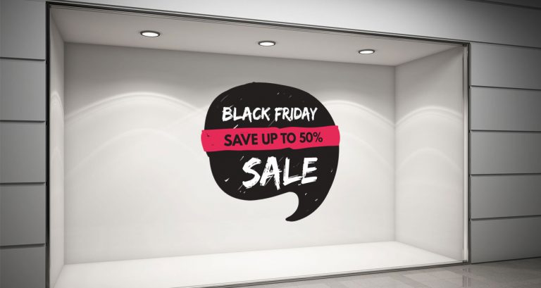 Black Friday - Black Friday Σύννεφο – Αυτοκόλλητο Βιτρίνας — εικόνα 1 από 4