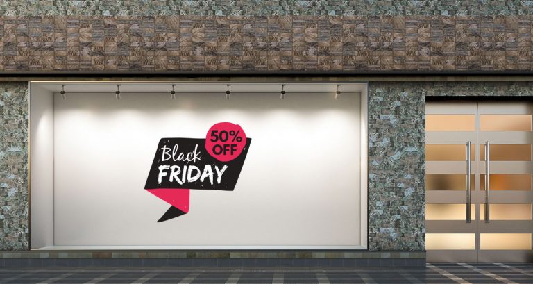 Black Friday - Black Friday Προσφορές Comic με δικό σας ποσοστό – Αυτοκόλλητο Βιτρίνας — εικόνα 1 από 4