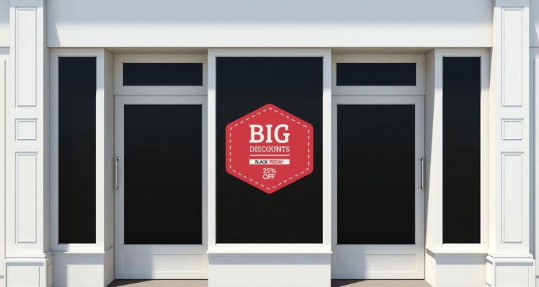 Black Friday - Black Friday Big Discounts – Αυτοκόλλητο Βιτρίνας — εικόνα 1 από 5