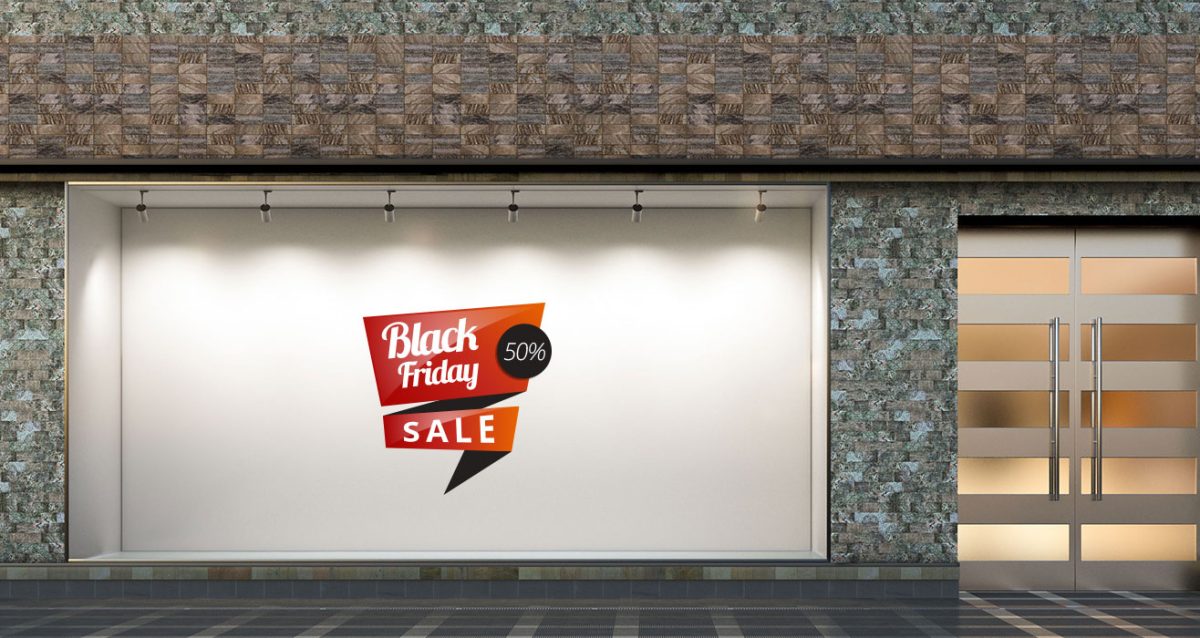 Αυτοκόλλητο Βιτρίνας Καταστημάτων - Black Friday Κορδέλα Με Ποσοστό — εικόνα 2 από 5