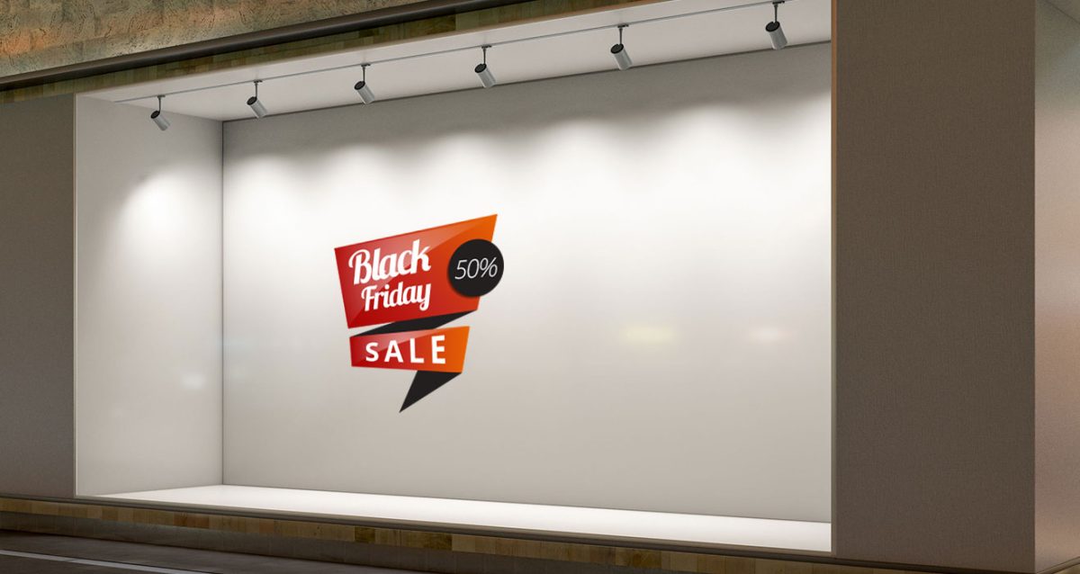 Αυτοκόλλητο Βιτρίνας Καταστημάτων - Black Friday Κορδέλα Με Ποσοστό — εικόνα 4 από 5