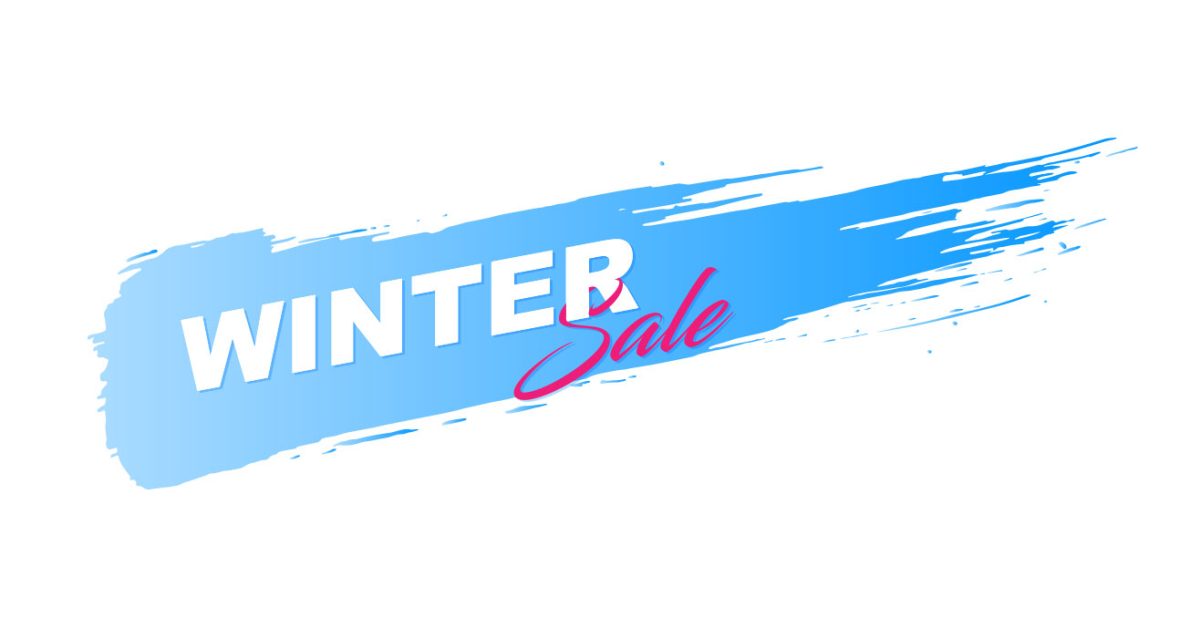 "Winter Sales Brush" - Αυτοκόλλητο Βιτρίνας σε Μπλε Χρώμα Βούρτσας ❄️🎨 — εικόνα 4 από 4