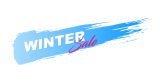 "Winter Sales Brush" - Αυτοκόλλητο Βιτρίνας σε Μπλε Χρώμα Βούρτσας ❄️🎨 — εικόνα 4 από 4