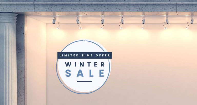 Αυτοκόλλητα καταστημάτων - "Winter Discount Circle" - Κυκλικό Αυτοκόλλητο για Χειμερινές Εκπτώσεις ❄️🔵 — εικόνα 1 από 4
