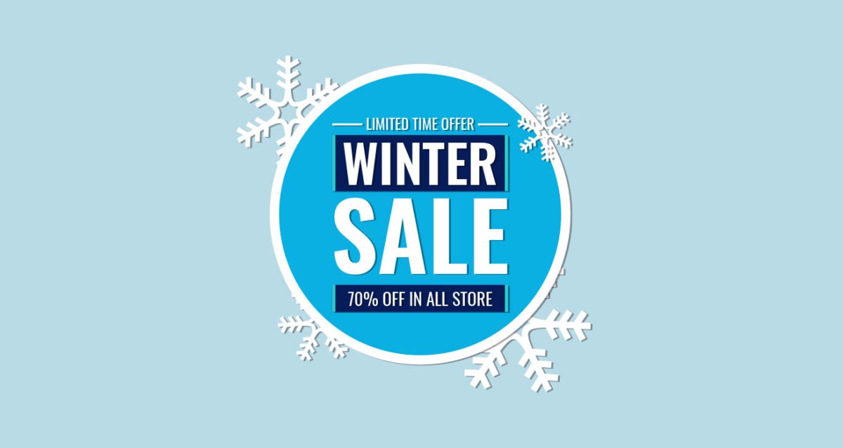 "Winter Sales Blue Frame" - Κυκλικό Πλαίσιο με Νιφάδες για Χειμερινές Εκπτώσεις ❄️🔵 — εικόνα 2 από 4