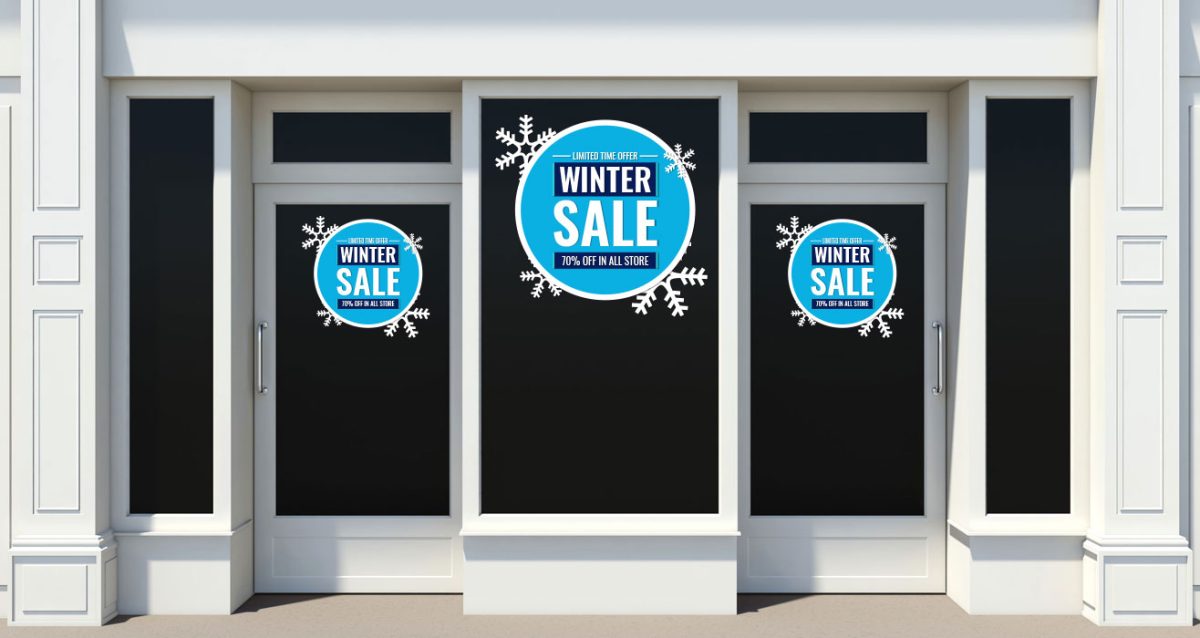 "Winter Sales Blue Frame" - Κυκλικό Πλαίσιο με Νιφάδες για Χειμερινές Εκπτώσεις ❄️🔵 — εικόνα 3 από 4