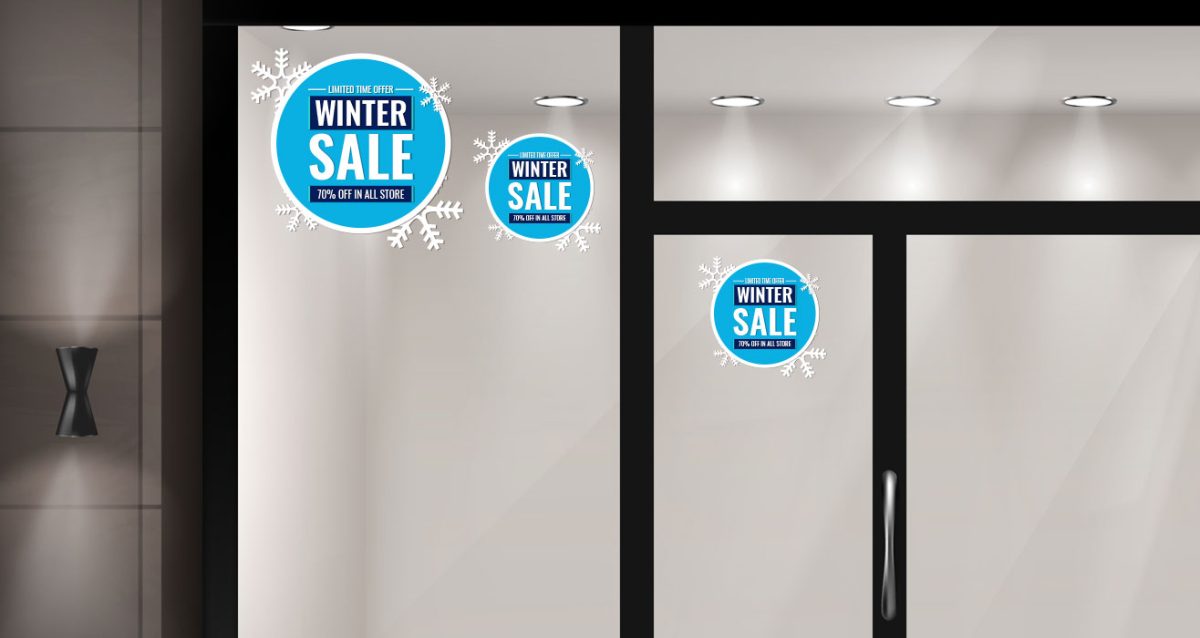 "Winter Sales Blue Frame" - Κυκλικό Πλαίσιο με Νιφάδες για Χειμερινές Εκπτώσεις ❄️🔵 — εικόνα 4 από 4
