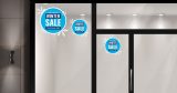 Αυτοκόλλητα καταστημάτων - "Winter Sales Blue Frame" - Κυκλικό Πλαίσιο με Νιφάδες για Χειμερινές Εκπτώσεις ❄️🔵 — εικόνα 4 από 4