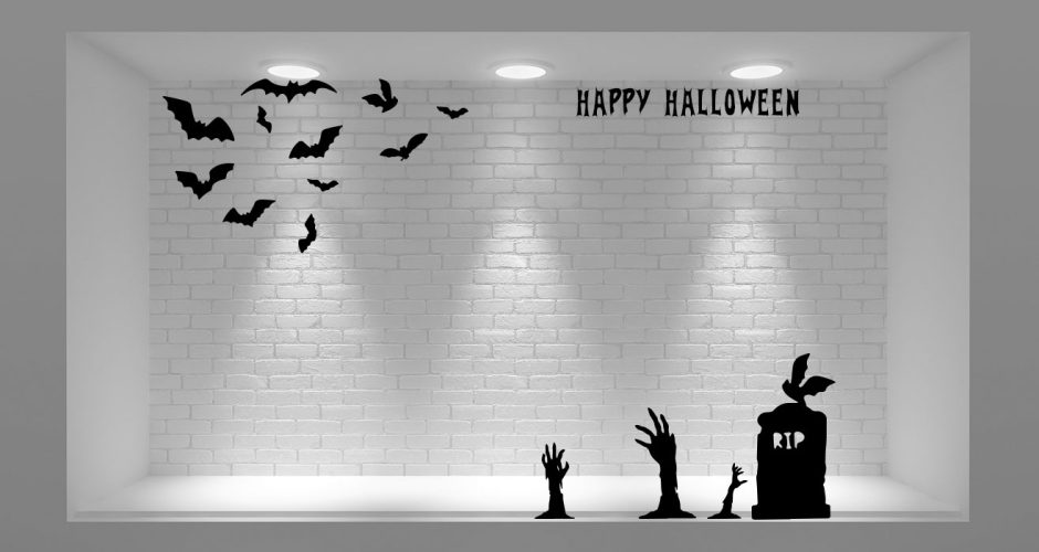 Αποκριάτικα (Halloween) - Halloween νυχτερίδες με ζόμπι