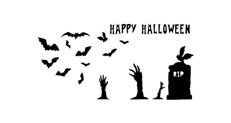 Αποκριάτικα (Halloween) - Halloween νυχτερίδες με ζόμπι