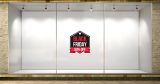 Αυτοκόλλητα καταστημάτων - Black Friday ετικέτα με δικό σας ποσοστό – Αυτοκόλλητο Βιτρίνας — εικόνα 1 από 4