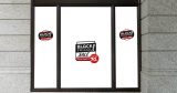 Black Friday - Σετ Black Friday Special Offer & Discount με δικό σας ποσοστό – Αυτοκόλλητο Βιτρίνας — εικόνα 1 από 5