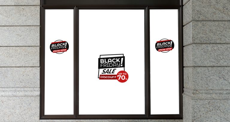 Black Friday - Σετ Black Friday Special Offer & Discount με δικό σας ποσοστό – Αυτοκόλλητο Βιτρίνας — εικόνα 1 από 5