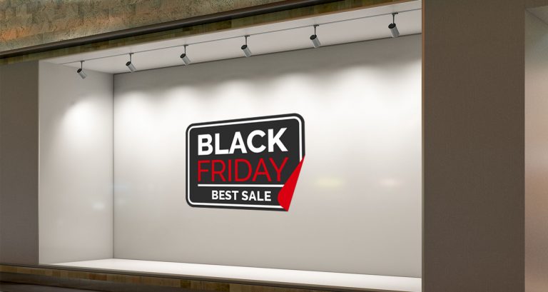 Black Friday - Black Friday Best Sale Με Διπλωμένη Άκρη – Αυτοκόλλητο Βιτρίνας — εικόνα 1 από 4