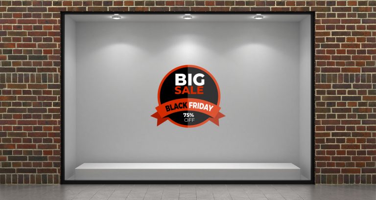Black Friday - Black Friday Ribbon – Αυτοκόλλητο Βιτρίνας — εικόνα 1 από 4