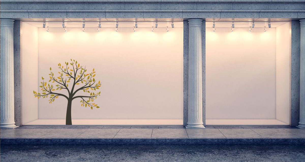 Φθινοπωρινό Αυτοκόλλητο Βιτρίνας "Δέντρο" 🌳🍁 — εικόνα 1 από 4