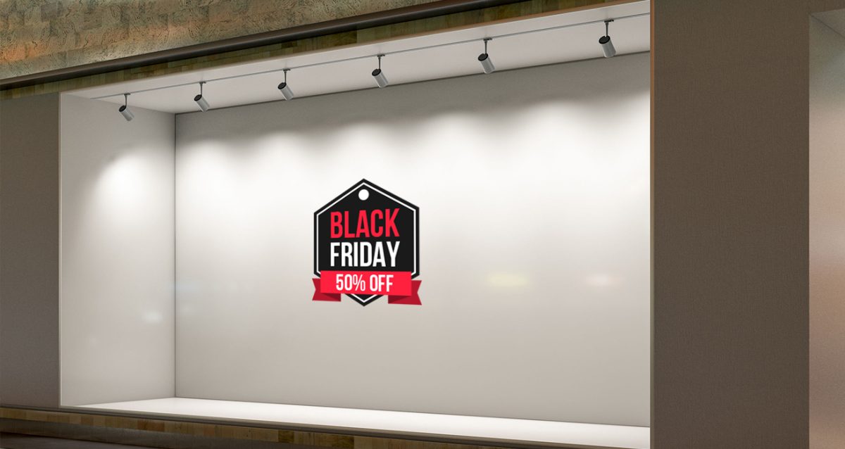 Αυτοκόλλητο Βιτρίνας Καταστημάτων - Black Friday ετικέτα με δικό σας ποσοστό — εικόνα 2 από 4