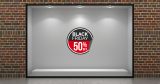 Black Friday - Black Friday Προσφορές Με Διπλωμένη Άκρη & Δικό Σας Ποσοστό – Αυτοκόλλητο Βιτρίνας — εικόνα 2 από 4