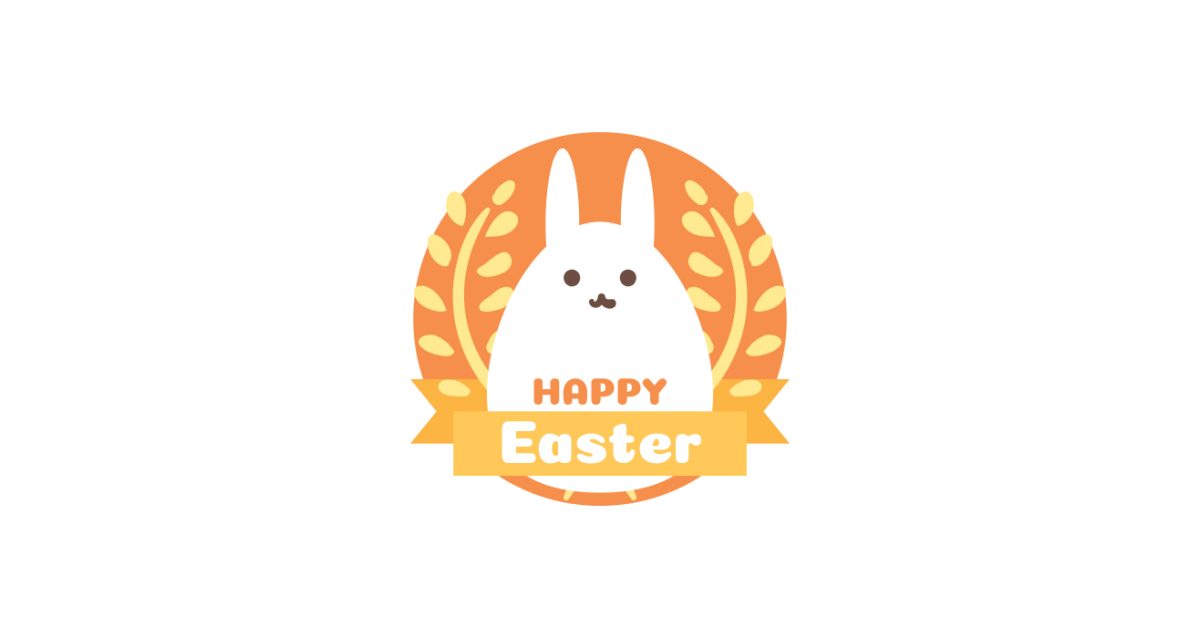Πασχαλινό Αυτοκόλλητο Βιτρίνας "Happy Easter" με Κύκλο, Κορδέλα και Λαγό 🐰🎀 — εικόνα 4 από 4