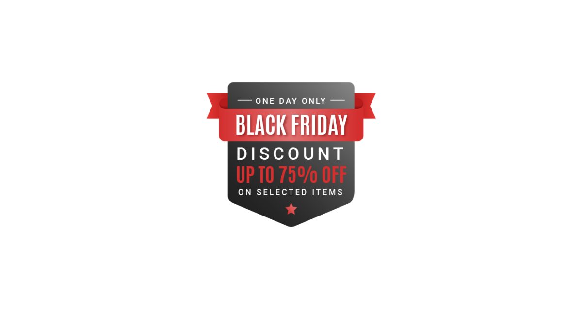 Αυτοκόλλητο Βιτρίνας Καταστημάτων - Black Friday Retro με δικό σας ποσοστό — εικόνα 5 από 5