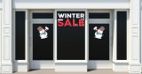 Αυτοκόλλητα καταστημάτων - "Winter Sale & Snowman" - Αυτοκόλλητο Βιτρίνας με Χιονισμένα Γράμματα και Χιονάνθρωπο ☃️❄️ — εικόνα 3 από 4