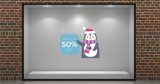 "Winter Sales Penguin" - Αυτοκόλλητο Βιτρίνας με Χαρούμενο Πιγκουίνο ❄️🐧 — εικόνα 1 από 4