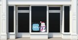 "Winter Sales Penguin" - Αυτοκόλλητο Βιτρίνας με Χαρούμενο Πιγκουίνο ❄️🐧 — εικόνα 3 από 4