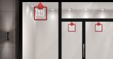 Αυτοκόλλητα καταστημάτων - Xmas sale σε κόκκινο πλαίσιο — εικόνα 2 από 3