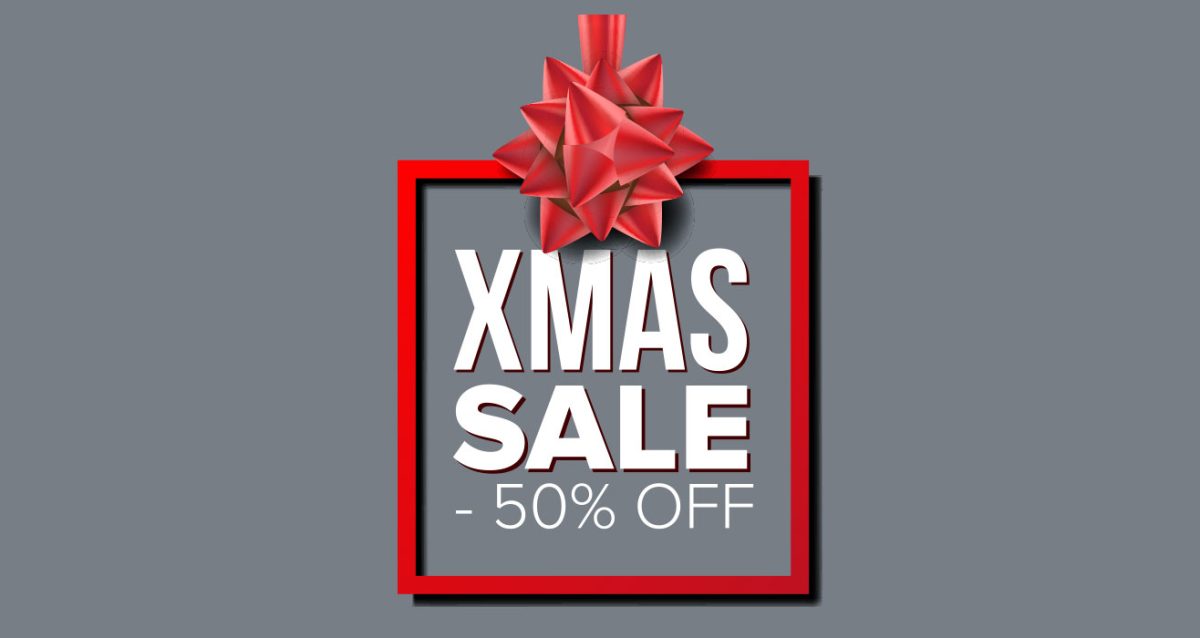 Xmas sale σε κόκκινο πλαίσιο — εικόνα 1 από 3