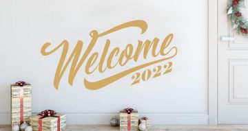 Αυτοκόλλητα Τοίχου - Αυτοκόλλητο Welcome 2019 σε χρυσό