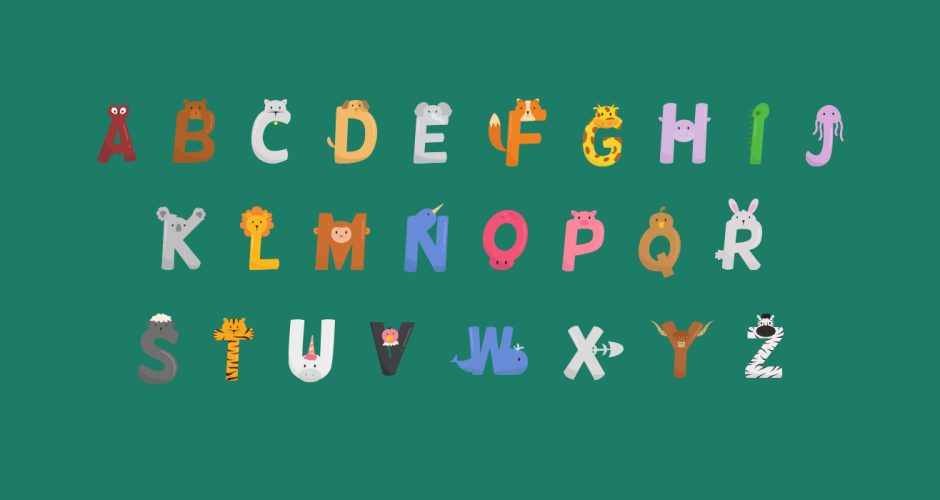 Selected products - Πολύχρωμο αλφάβητο με γράμματα σε σχήματα από ζωάκια