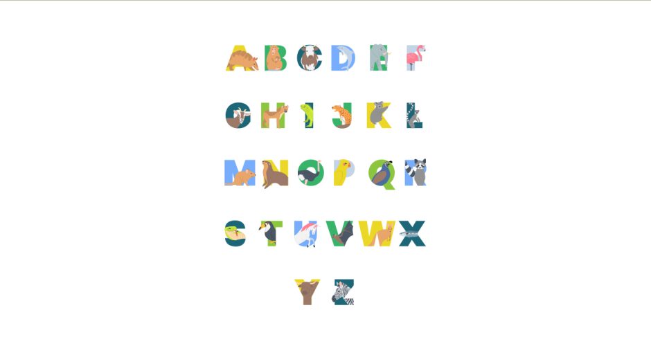 Αλφάβητα - Αλφάβητο με εικόνες από ζωάκια για κάθε γράμμα