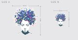 Αυτοκόλλητο Τοίχου "Butterfly Hair" — εικόνα 5 από 5