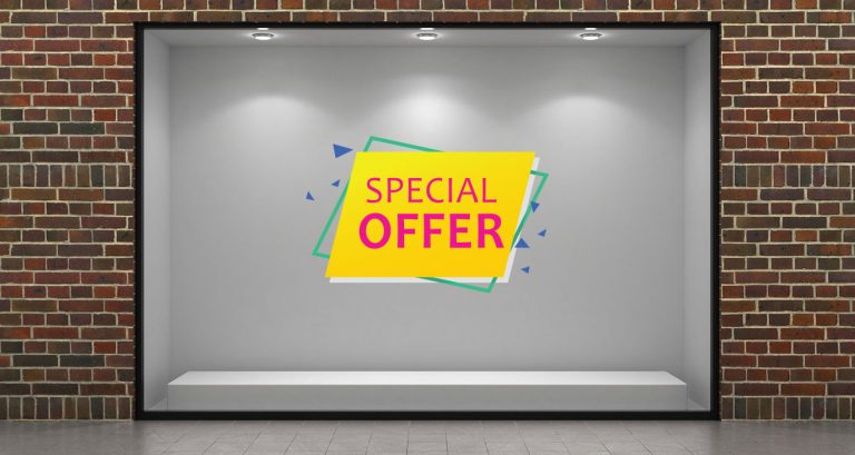 Αυτοκόλλητα καταστημάτων - Colorful offers — εικόνα 1 από 5