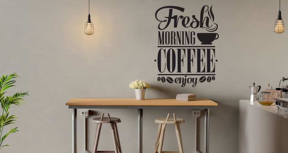 Αυτοκόλλητα καταστημάτων - Fresh morning coffee