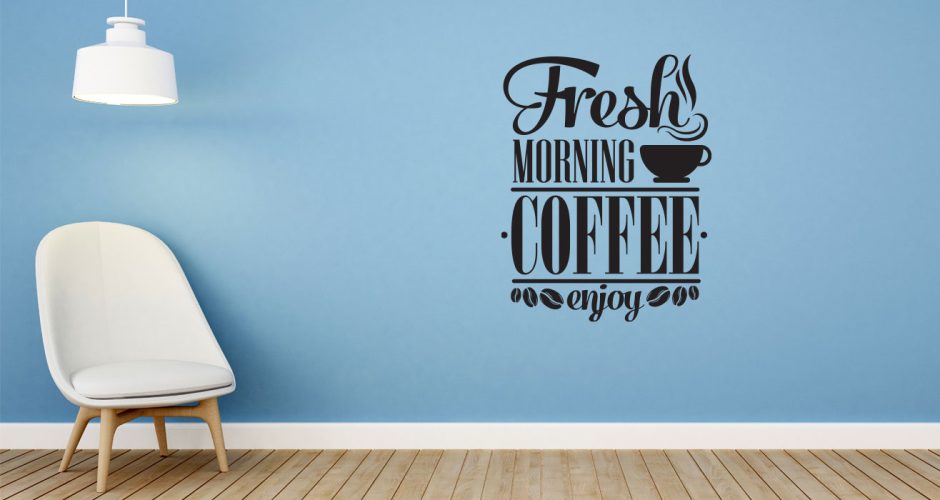 Αυτοκόλλητα καταστημάτων - Fresh morning coffee