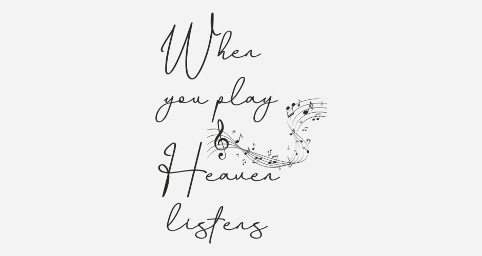 Αυτοκόλλητα Τοίχου - “When you play heaven listens”