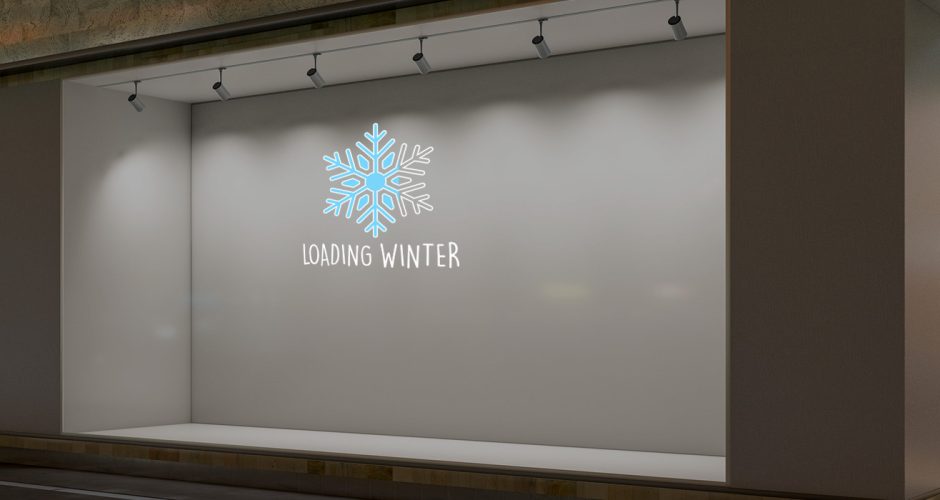 Χειμωνιάτικη βιτρίνα - Loading Winter με κρύσταλλο χιονιού