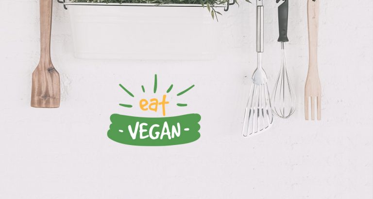 Αυτοκόλλητα Τοίχου - Αυτοκόλλητο "eat vegan" για χορτοφάγους — εικόνα 1 από 5
