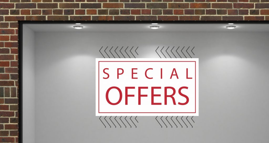 Αυτοκόλλητα καταστημάτων - Minimal offers — εικόνα 1 από 5