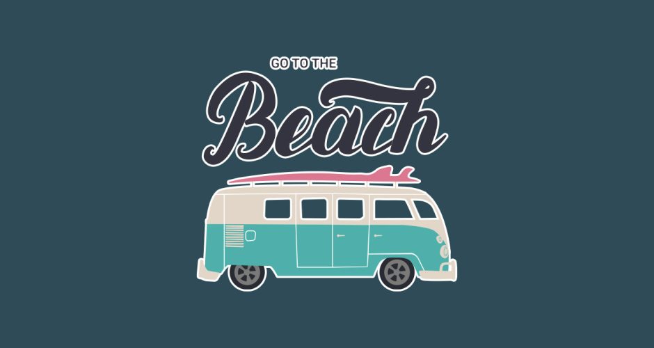 Αυτοκόλλητα Τοίχου - Go to the beach