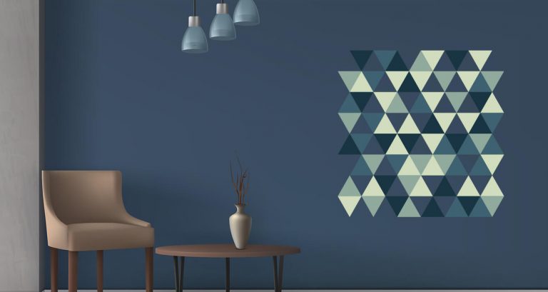 Αυτοκόλλητα Τοίχου - Geometric triangle pattern — εικόνα 1 από 5