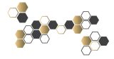 Γεωμετρικά - Honeycomb gold — εικόνα 5 από 5