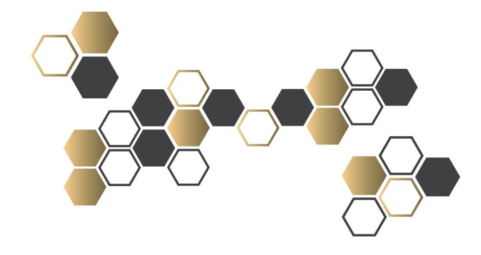 Αυτοκόλλητα Τοίχου - Honeycomb gold