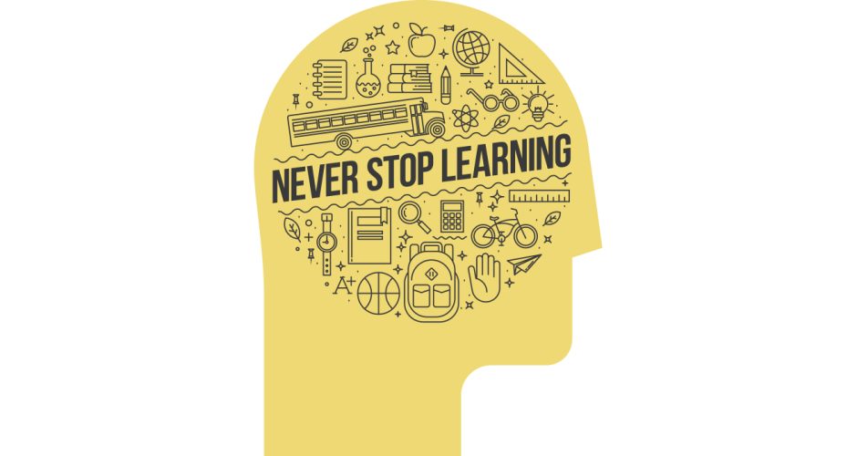 Αυτοκόλλητα καταστημάτων - Never stop learning