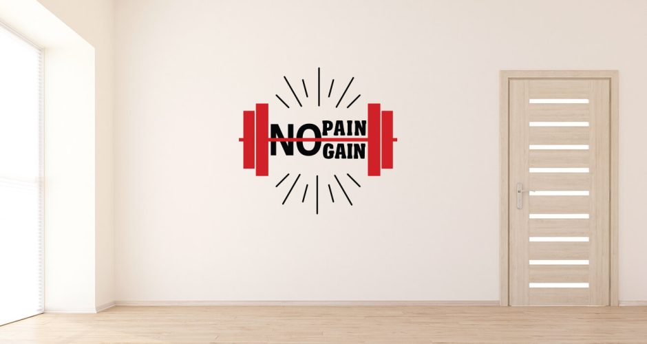 Αυτοκόλλητα καταστημάτων - No pain – No gain