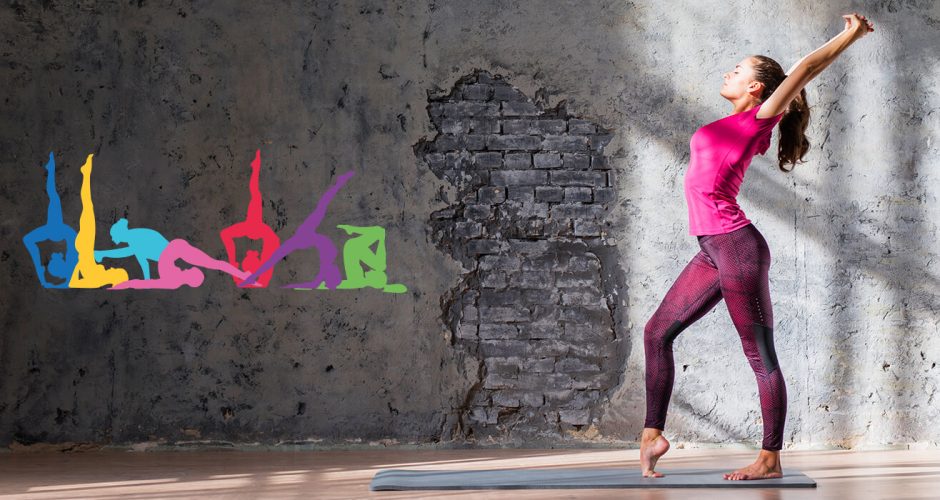Αυτοκόλλητα καταστημάτων - Rainbow yoga